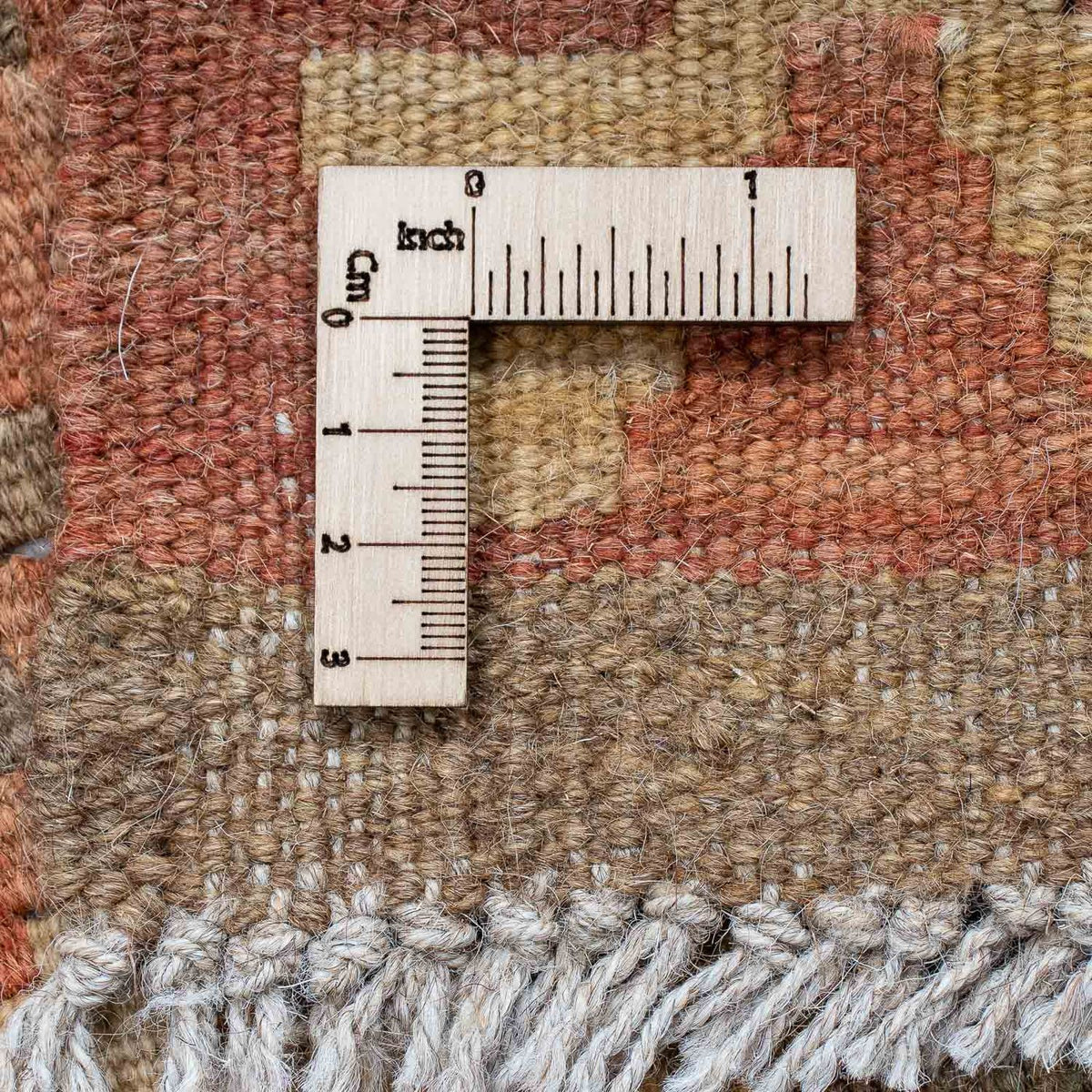 Runner Kelim Rug - Splash - 206 x 61 cm - rust