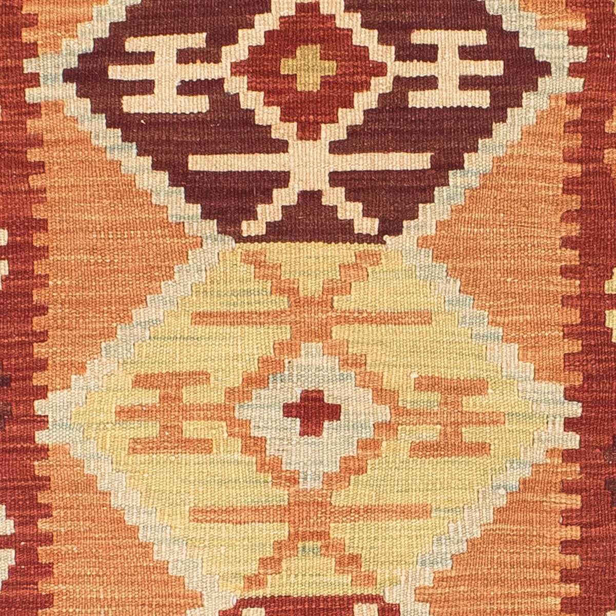 Runner Kelim Rug - Oriental - 201 x 64 cm - light brown