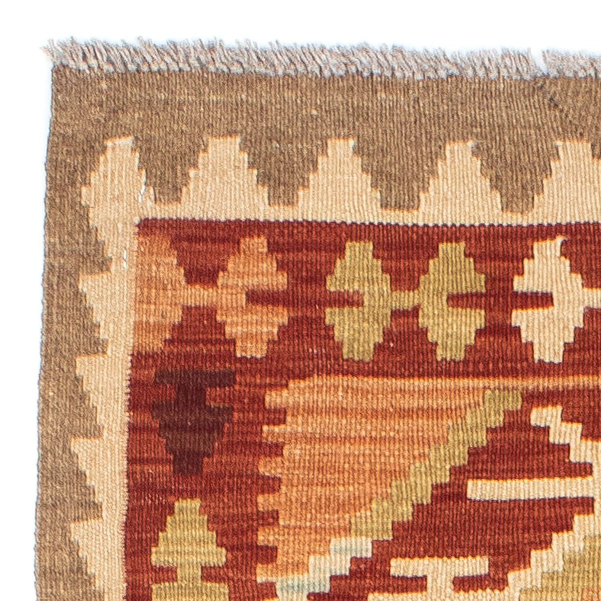 Runner Kelim Rug - Oriental - 201 x 64 cm - light brown