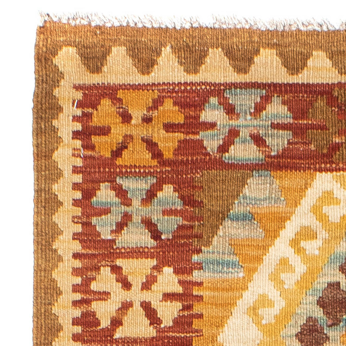 Runner Kelim Rug - Oriental - 206 x 67 cm - light brown