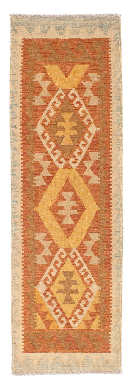 Runner Kelim Rug - Splash - 202 x 62 cm - rust