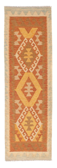 Runner Kelim Rug - Splash - 202 x 62 cm - rust