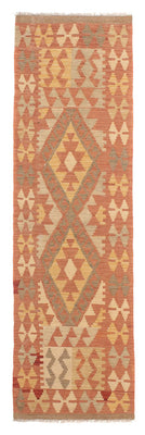 Runner Kelim Rug - Splash - 207 x 65 cm - light red