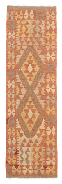 Runner Kelim Rug - Splash - 207 x 65 cm - light red