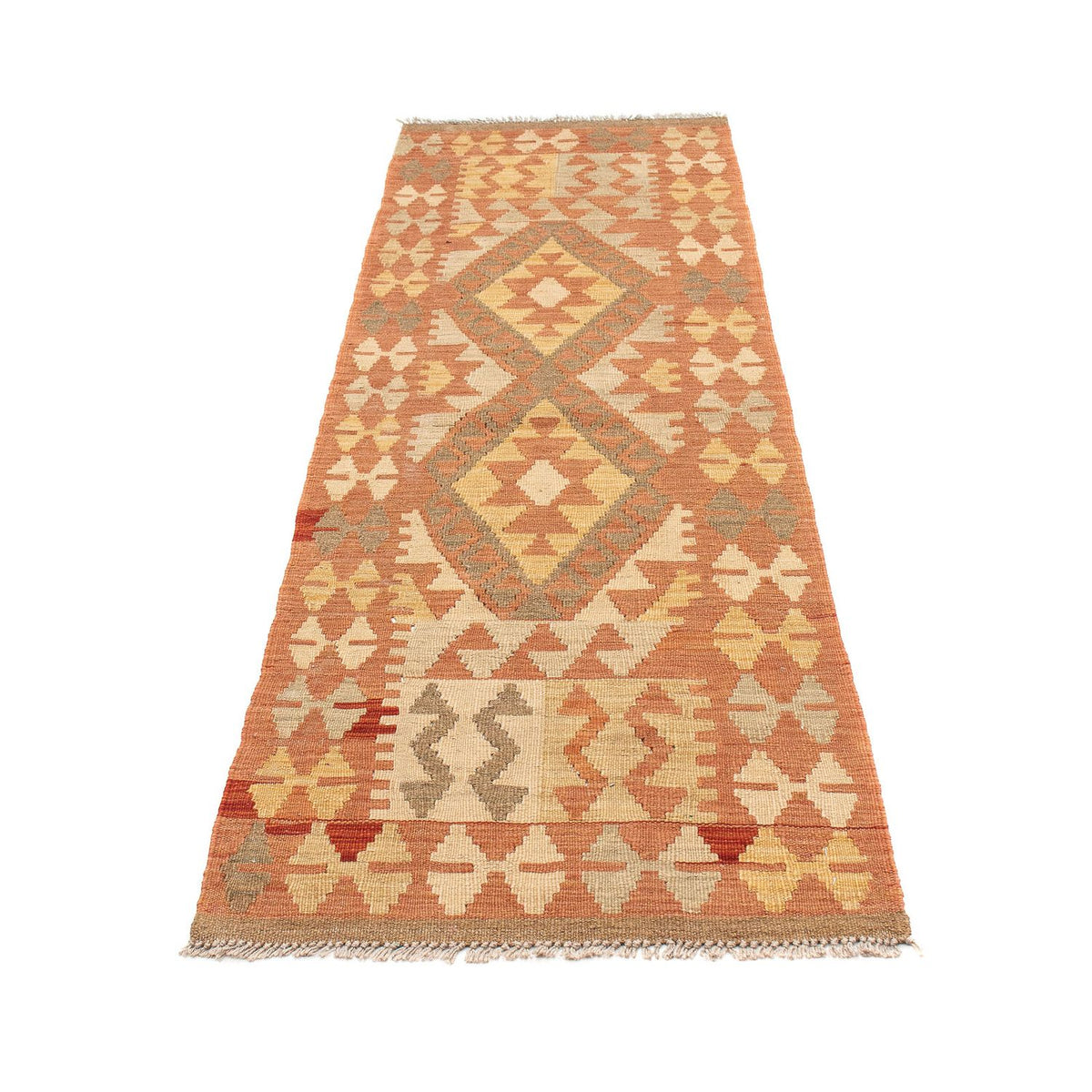 Runner Kelim Rug - Splash - 207 x 65 cm - light red