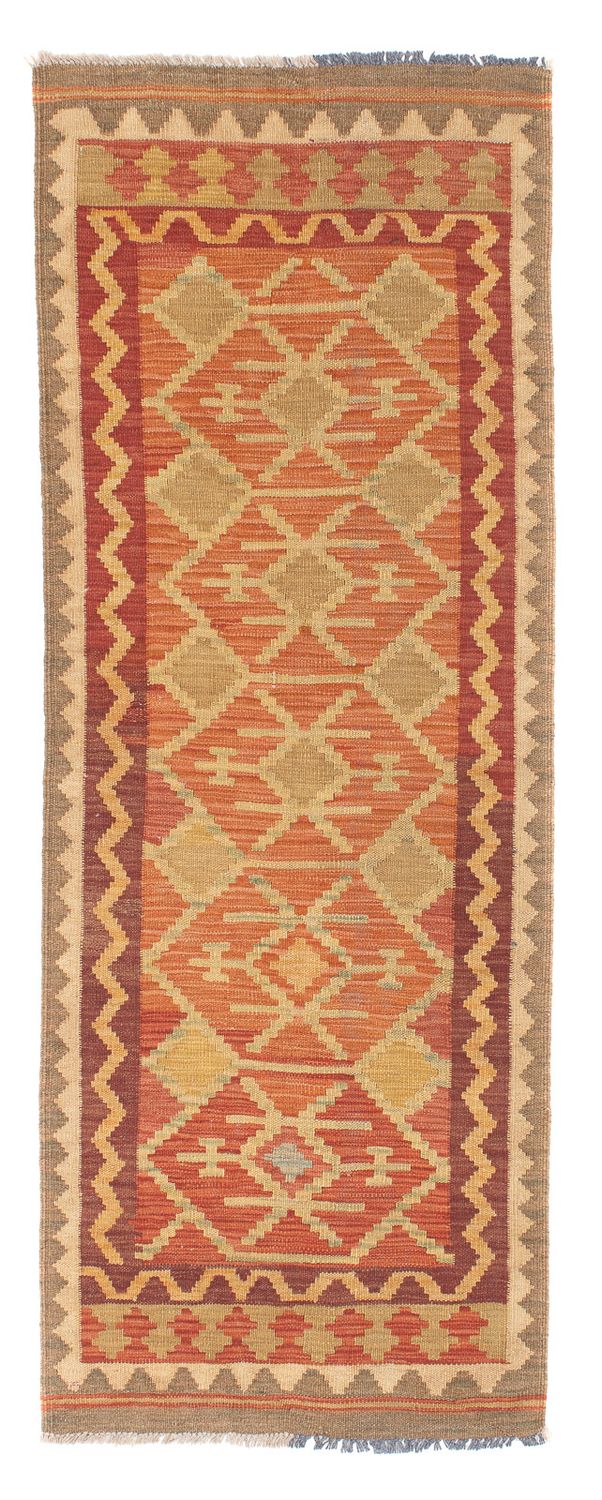 Runner Kelim Rug - Splash - 198 x 68 cm - rust