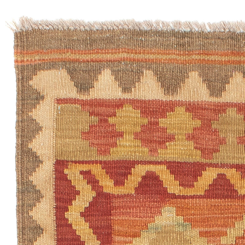 Runner Kelim Rug - Splash - 198 x 68 cm - rust