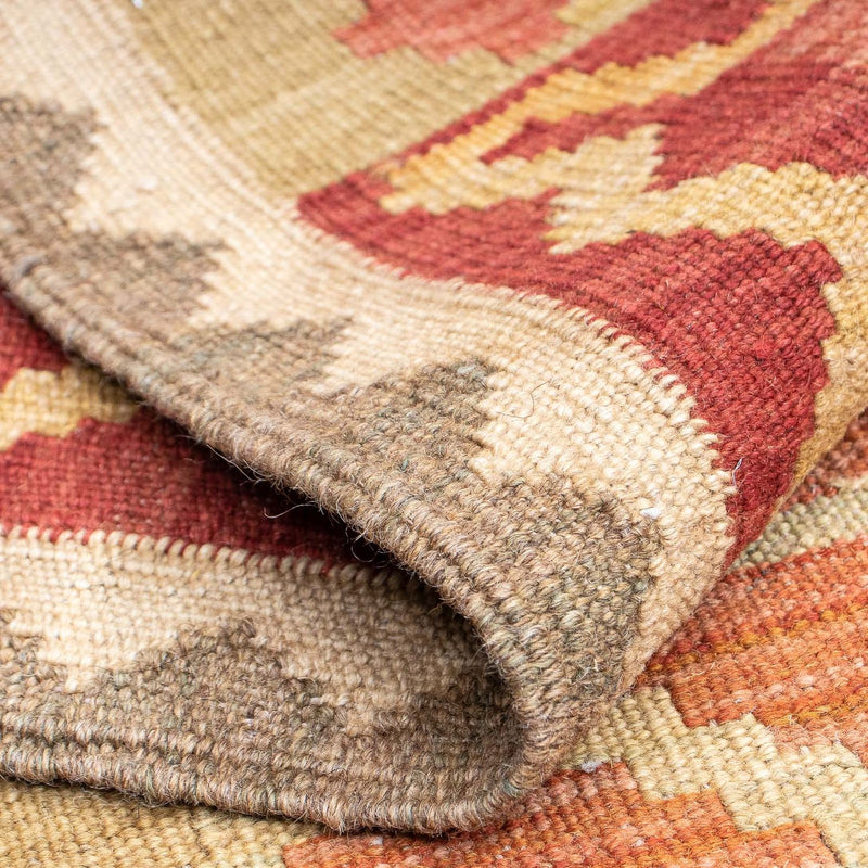 Runner Kelim Rug - Splash - 198 x 68 cm - rust