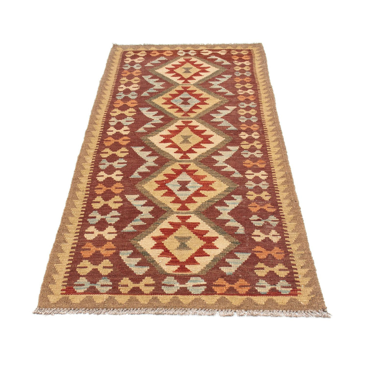 Runner Kelim Rug - Oriental - 192 x 76 cm - brown