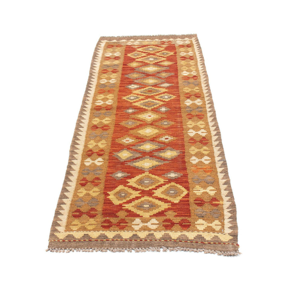 Runner Kelim Rug - Oriental - 194 x 67 cm - rust