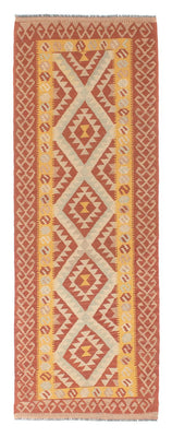 Runner Kelim Rug - Splash - 203 x 69 cm - rust