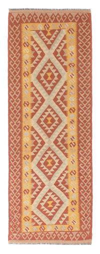 Runner Kelim Rug - Splash - 203 x 69 cm - rust