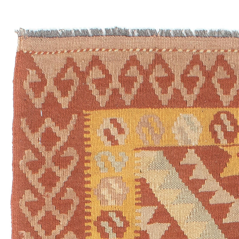 Runner Kelim Rug - Splash - 203 x 69 cm - rust