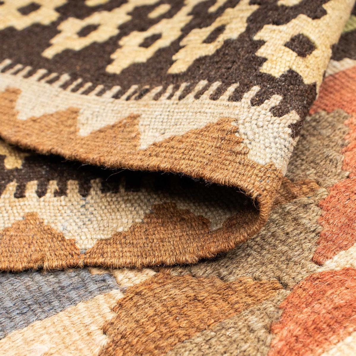 Runner Kelim Rug - Oriental - 207 x 85 cm - light brown