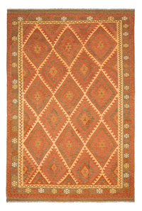 Kelim Rug - Splash - 294 x 207 cm - brown