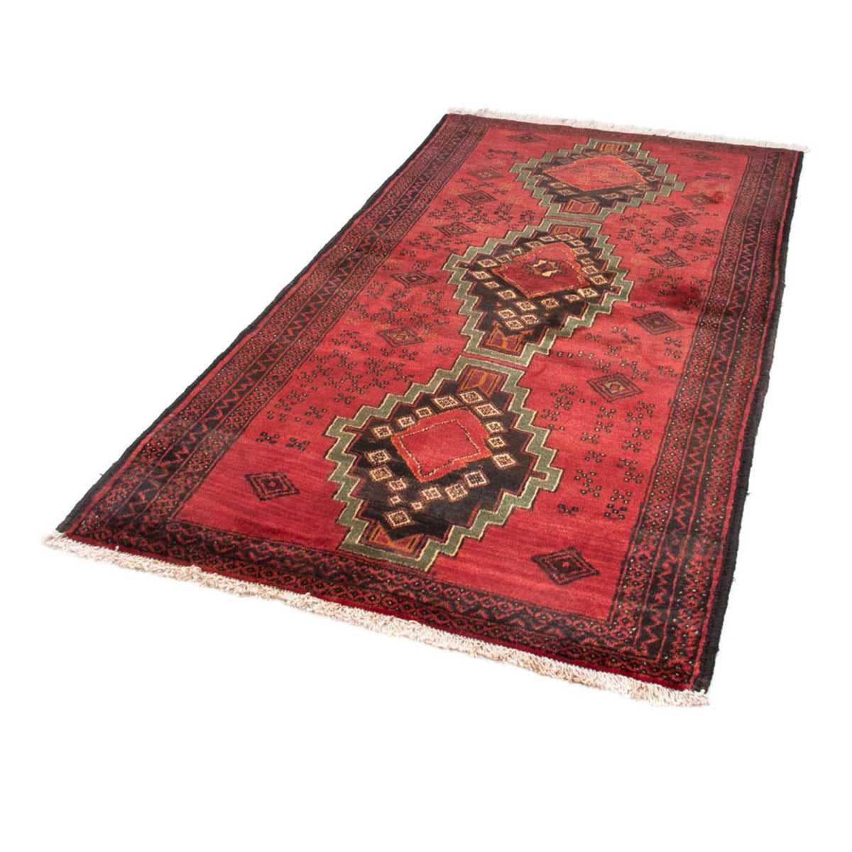 Runner Belutsch Rug - 186 x 100 cm - dark red