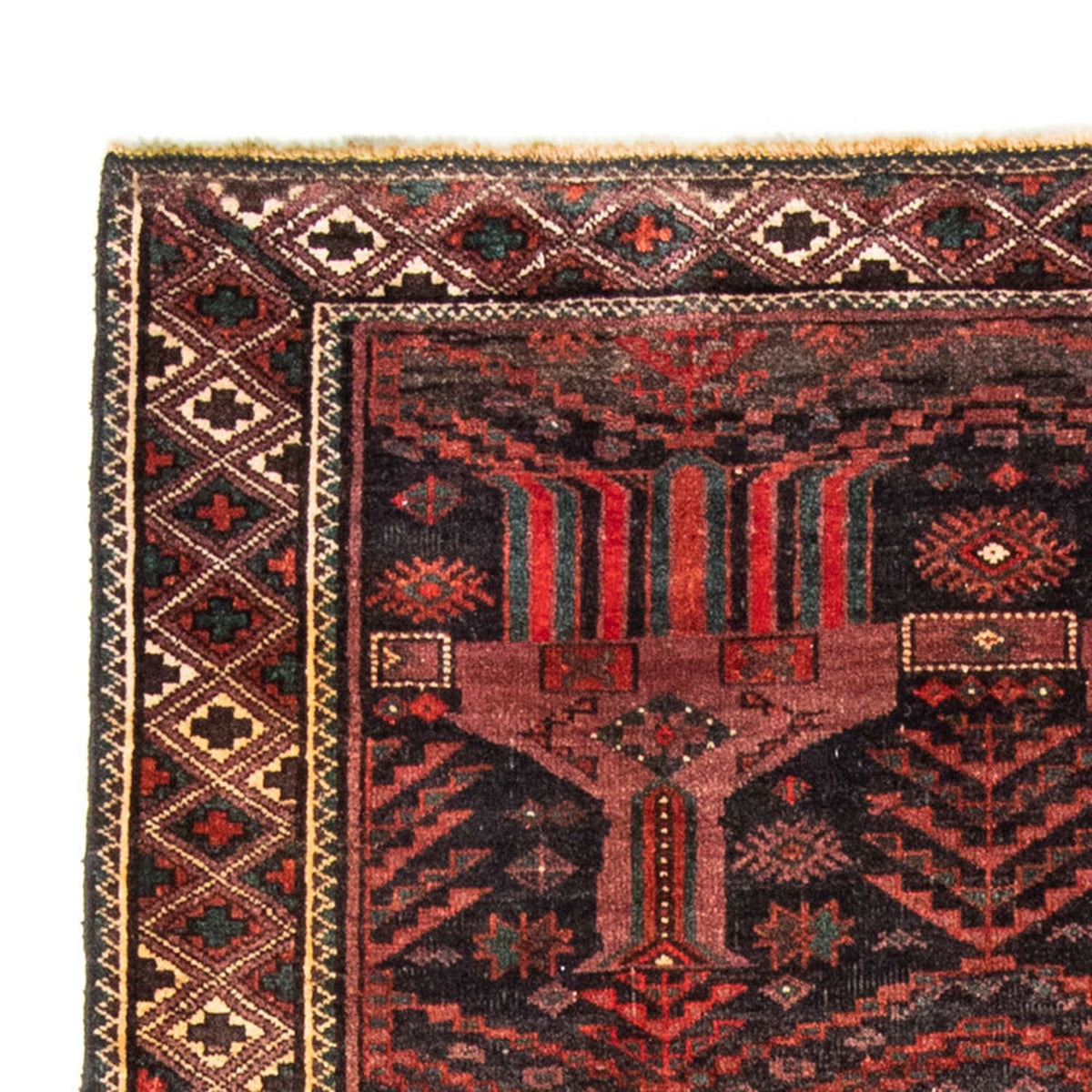 Runner Belutsch Rug - 228 x 114 cm - light red