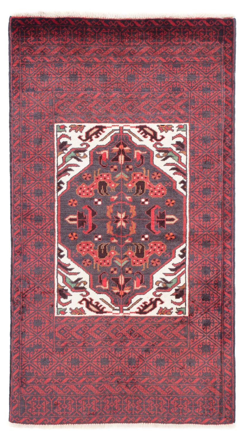 Belutsch Rug - 156 x 87 cm - dark red