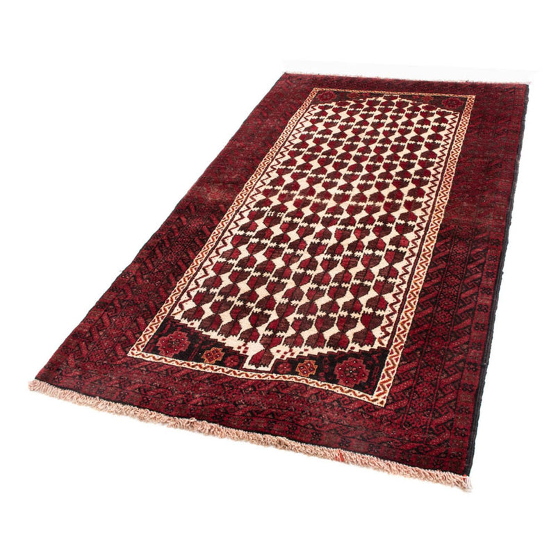 Runner Belutsch Rug - 185 x 102 cm - dark red