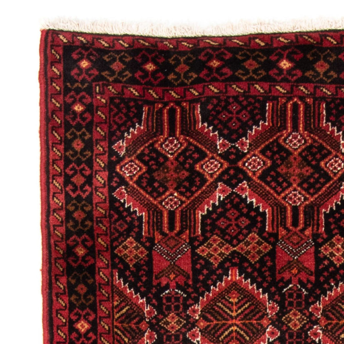 Runner Belutsch Rug - 184 x 96 cm - dark red