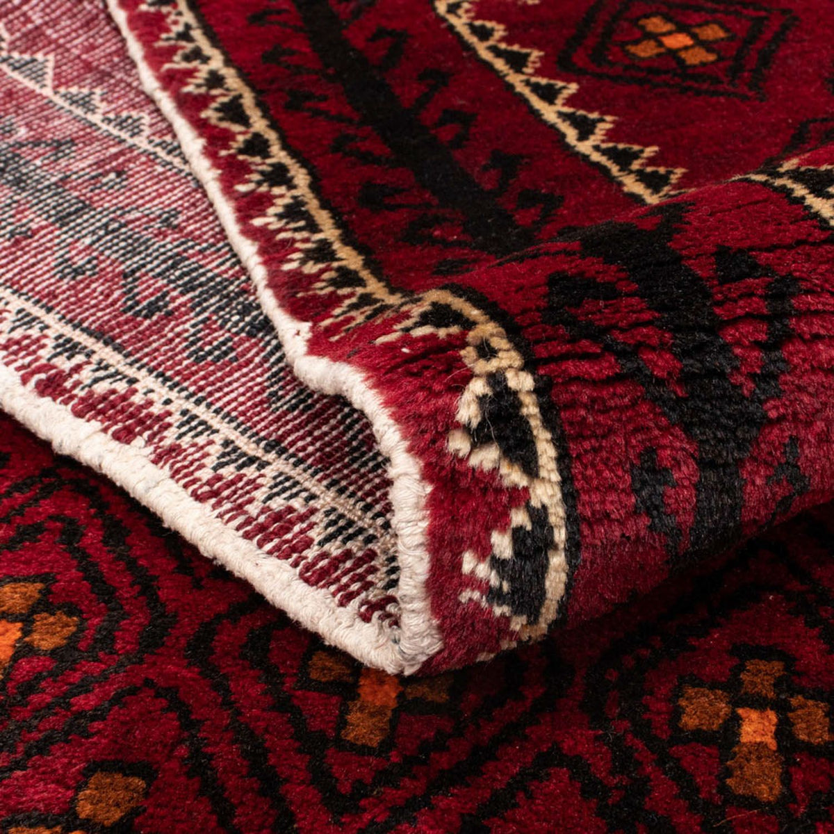 Runner Belutsch Rug - 182 x 103 cm - dark red