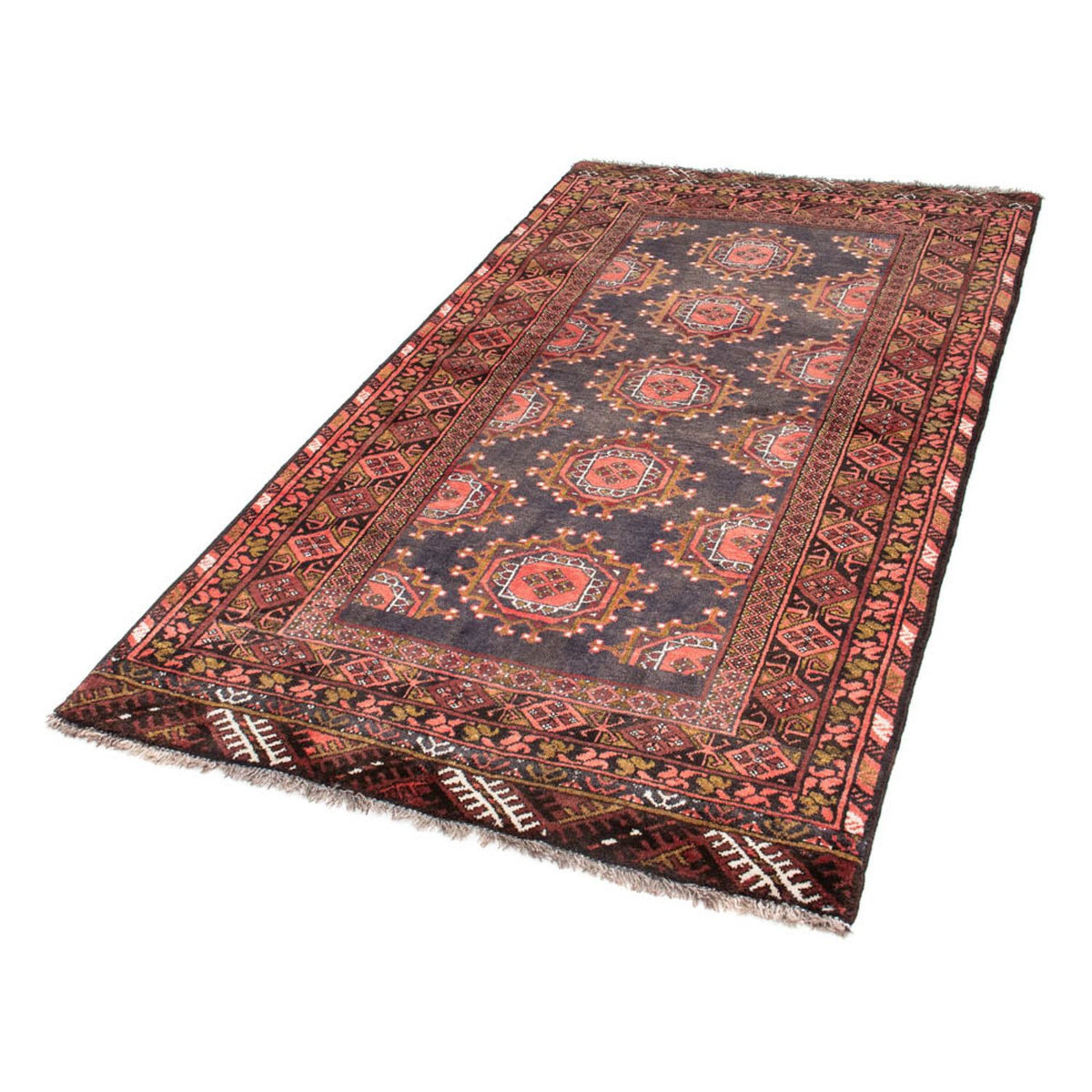 Runner Belutsch Rug - 194 x 105 cm - light red