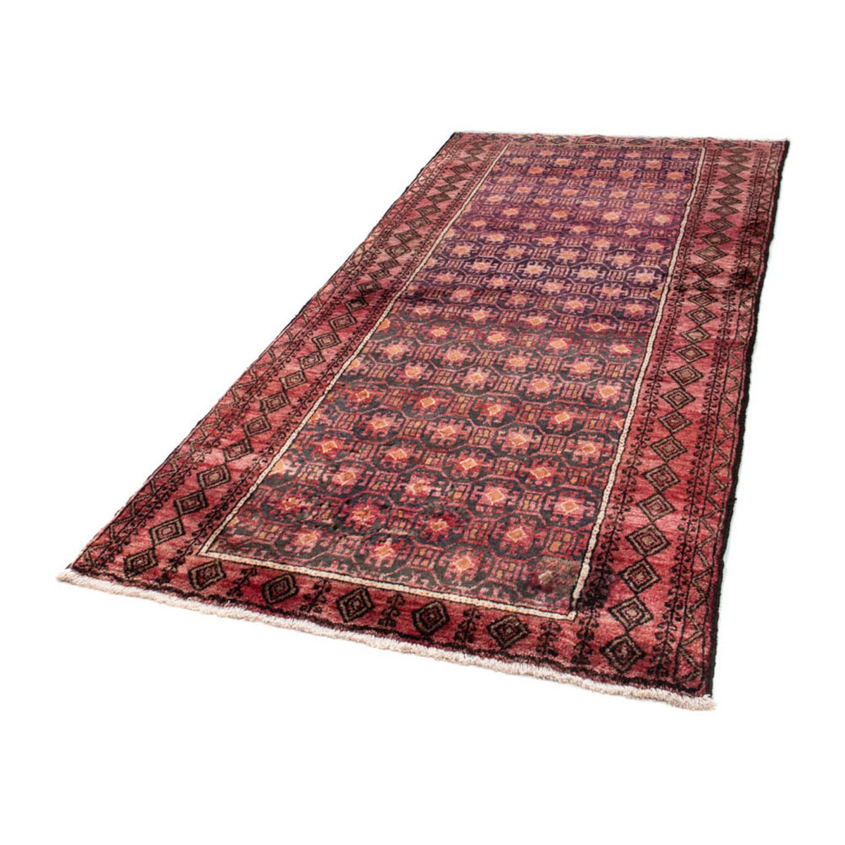 Runner Belutsch Rug - 227 x 110 cm - light red