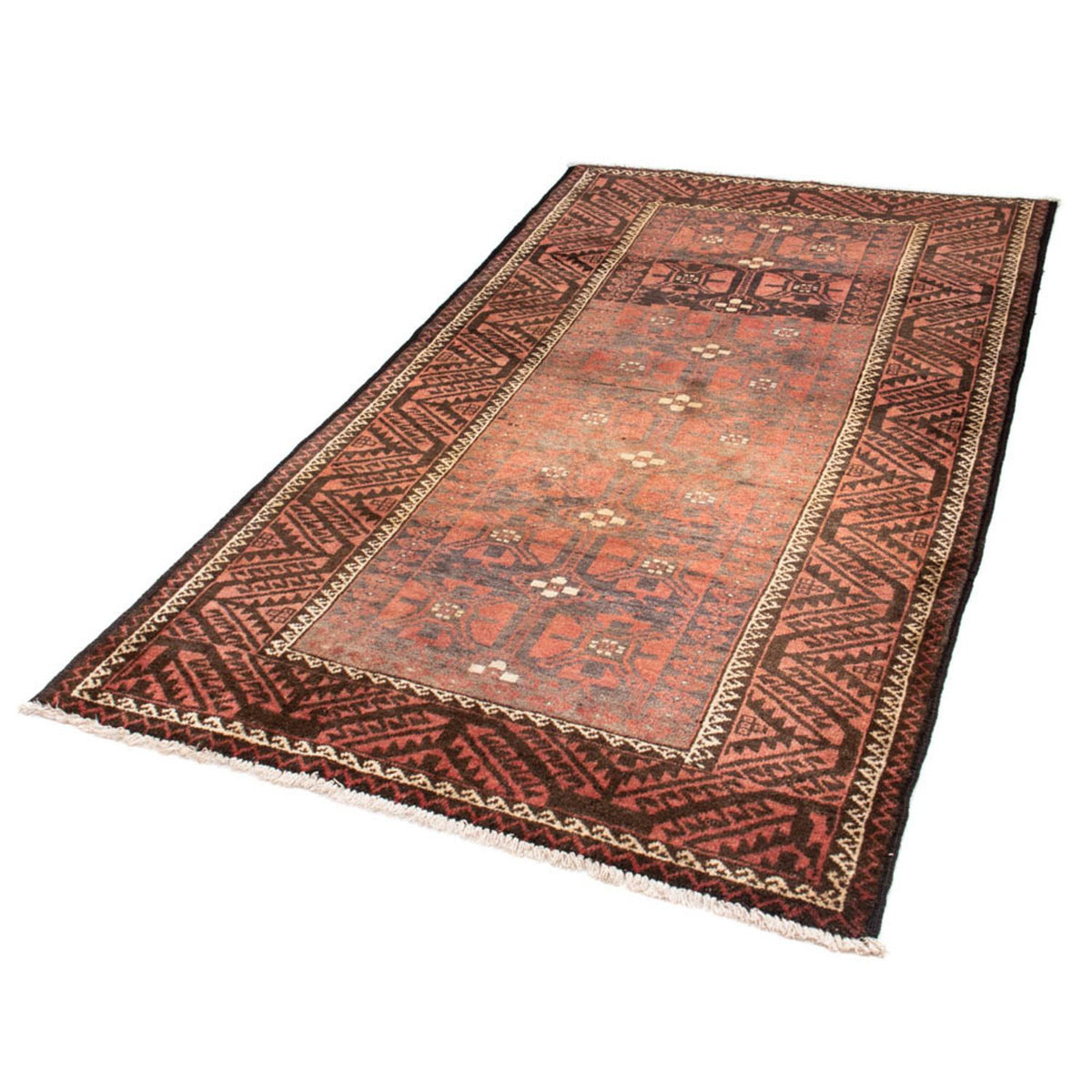 Runner Belutsch Rug - 225 x 123 cm - light red