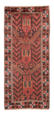 Runner Belutsch Rug - 205 x 100 cm - light red