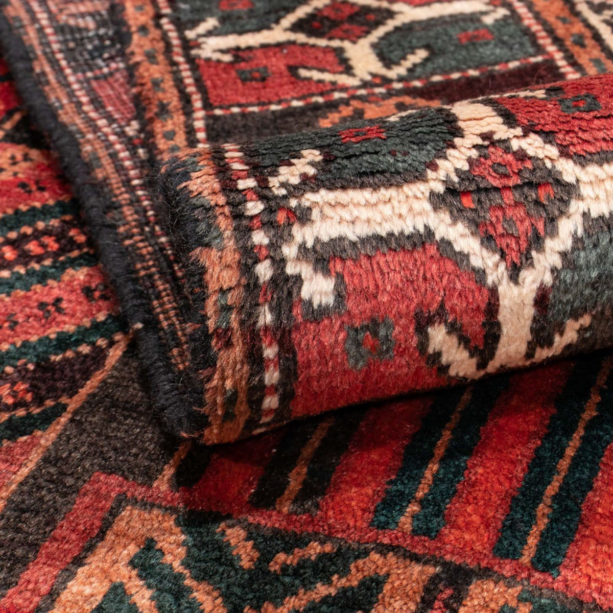 Runner Belutsch Rug - 205 x 100 cm - light red