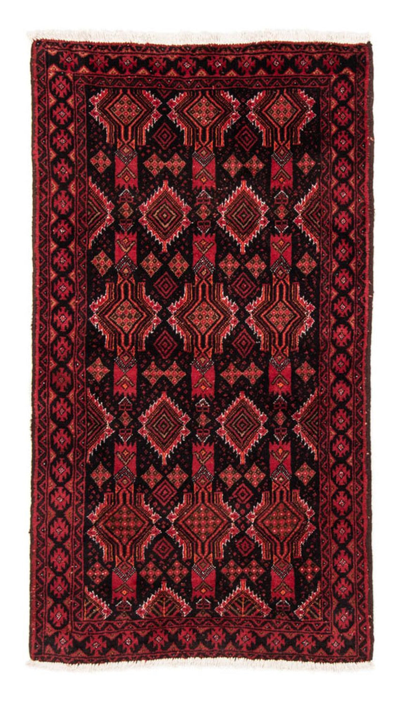 Runner Belutsch Rug - 182 x 100 cm - dark red