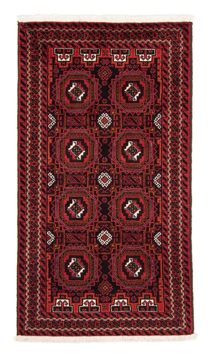 Runner Belutsch Rug - 193 x 102 cm - dark red