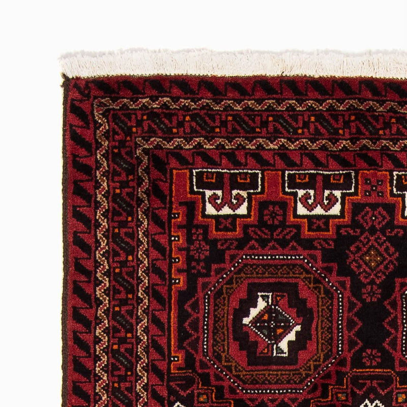 Runner Belutsch Rug - 193 x 102 cm - dark red