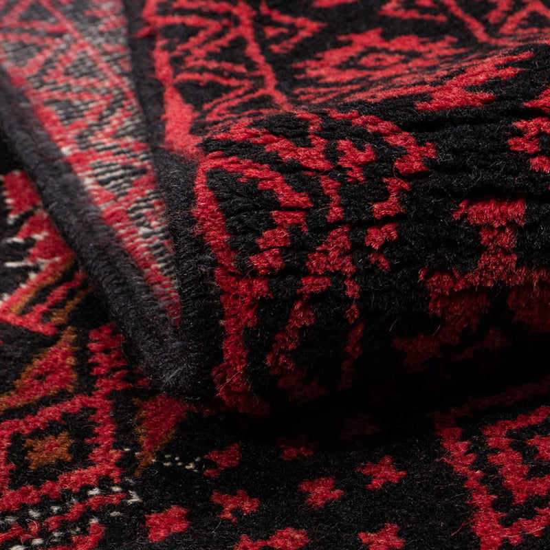 Runner Belutsch Rug - 182 x 102 cm - dark red