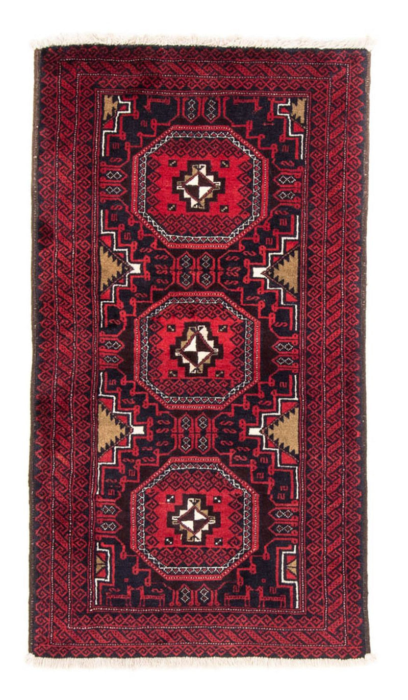 Runner Belutsch Rug - 175 x 95 cm - dark red