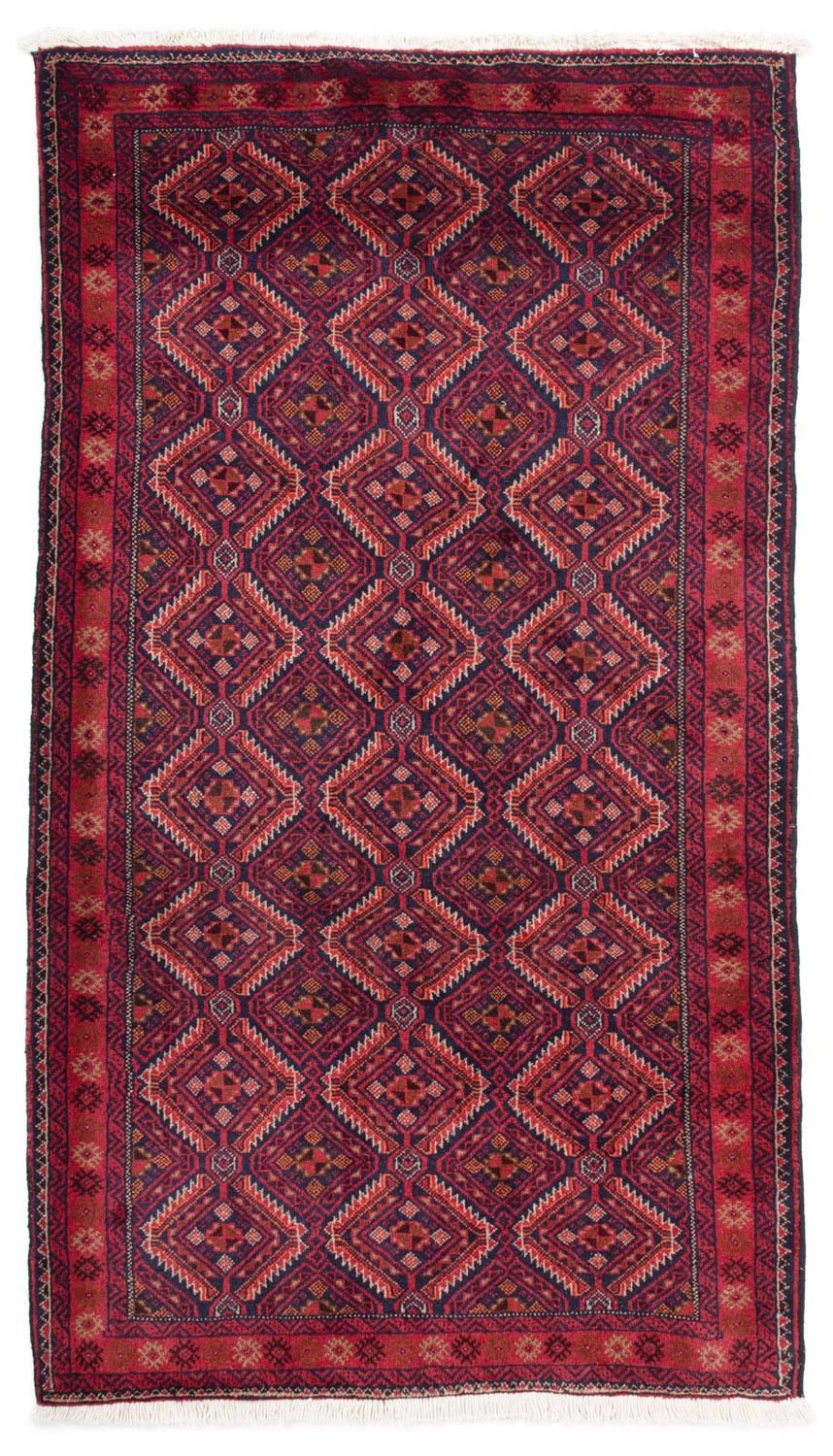Runner Belutsch Rug - 174 x 99 cm - dark red