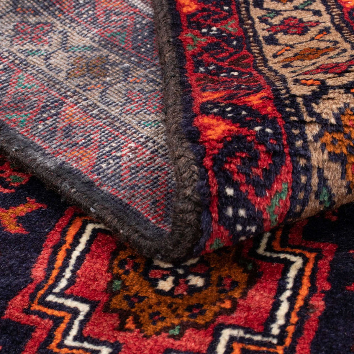 Runner Belutsch Rug - 194 x 104 cm - red