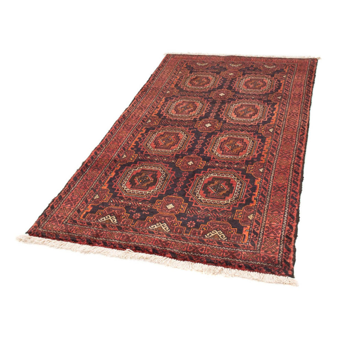 Runner Belutsch Rug - 200 x 106 cm - light red