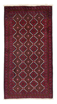 Runner Belutsch Rug - 197 x 107 cm - dark red