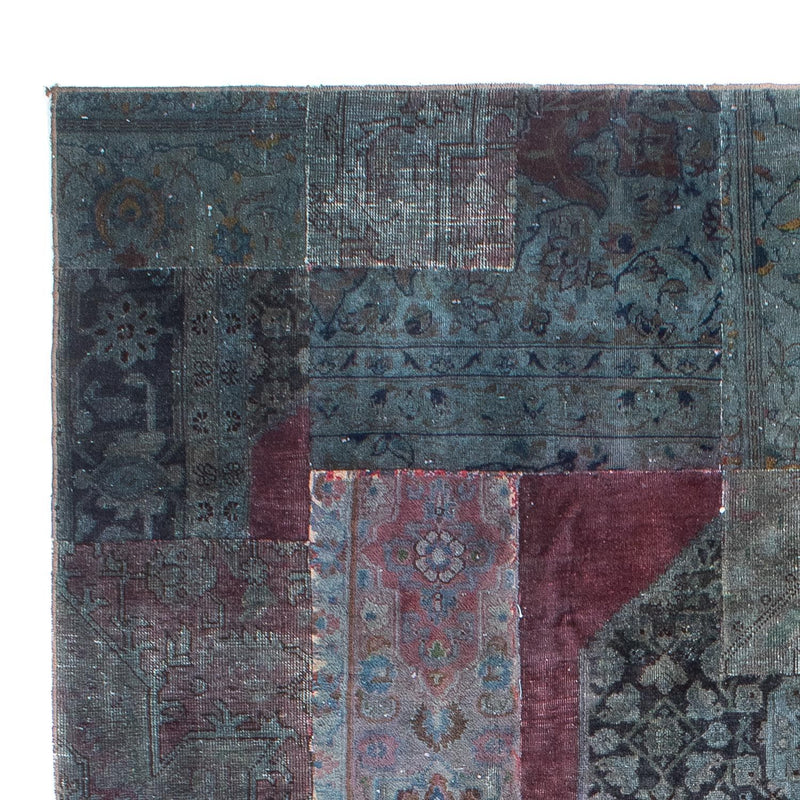Patchwork Rug - 291 x 194 cm - blue