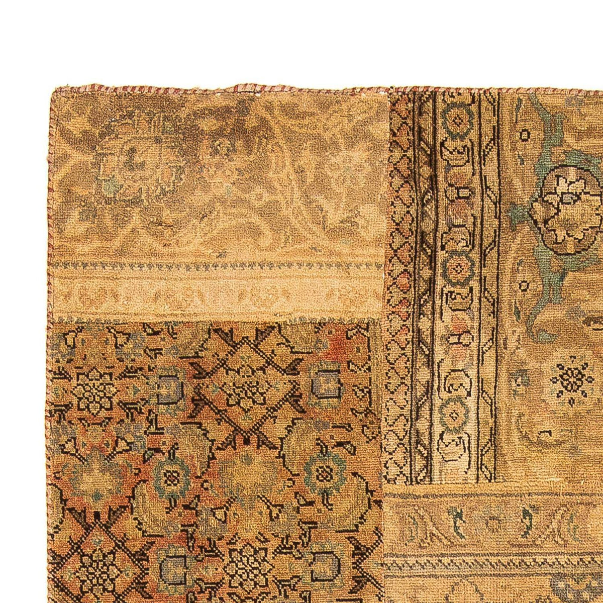 Patchwork Rug - 205 x 131 cm - multicolored