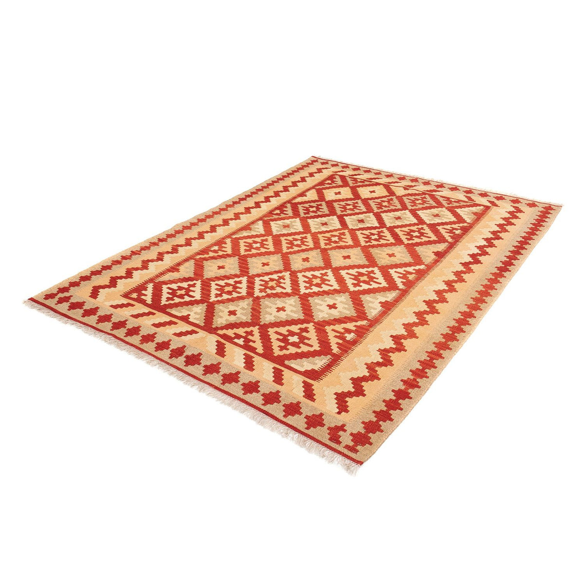 Kelim Rug - Oriental - 206 x 152 cm - dark red