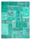 Patchwork Rug - 297 x 231 cm - turquoise