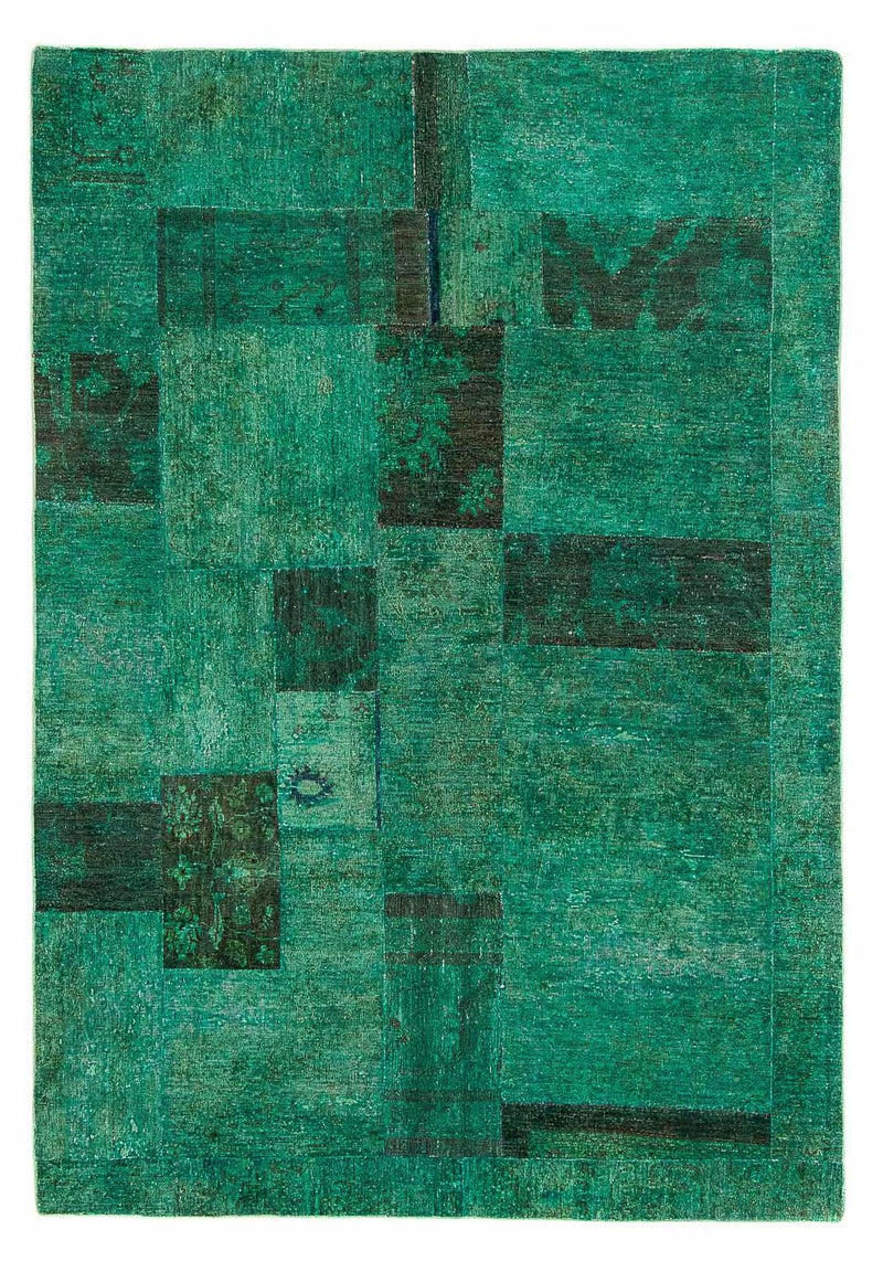 Patchwork Rug - 237 x 156 cm - green