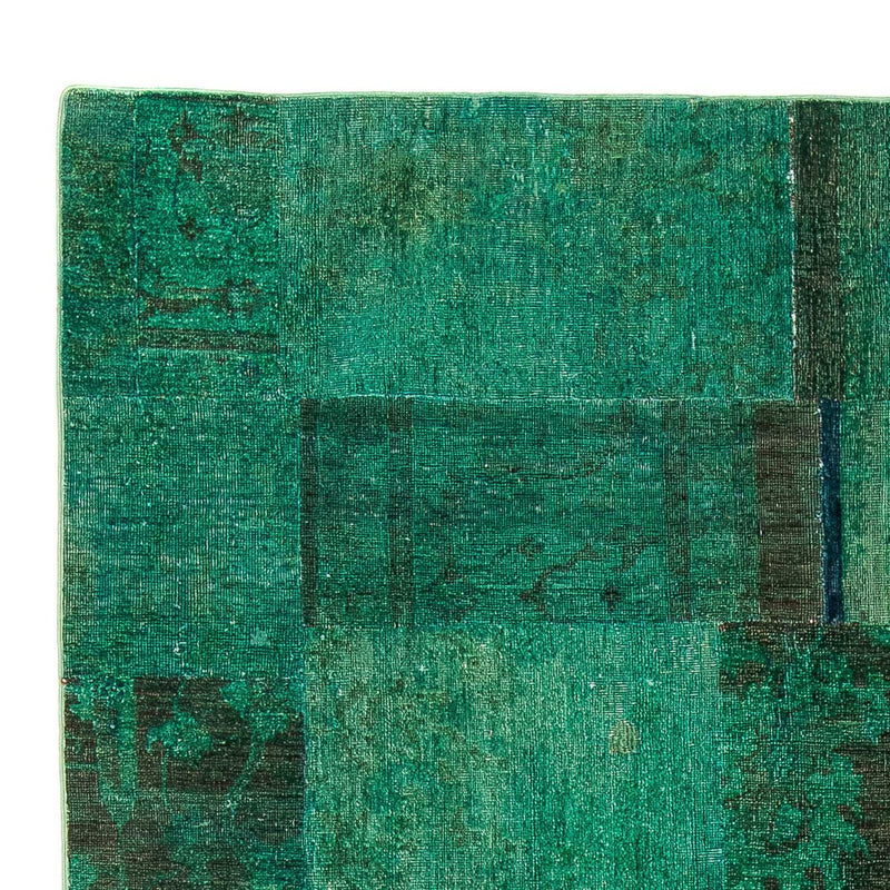 Patchwork Rug - 237 x 156 cm - green