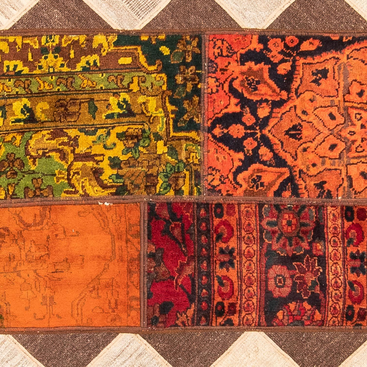 Patchwork Rug - 229 x 163 cm - multicolored