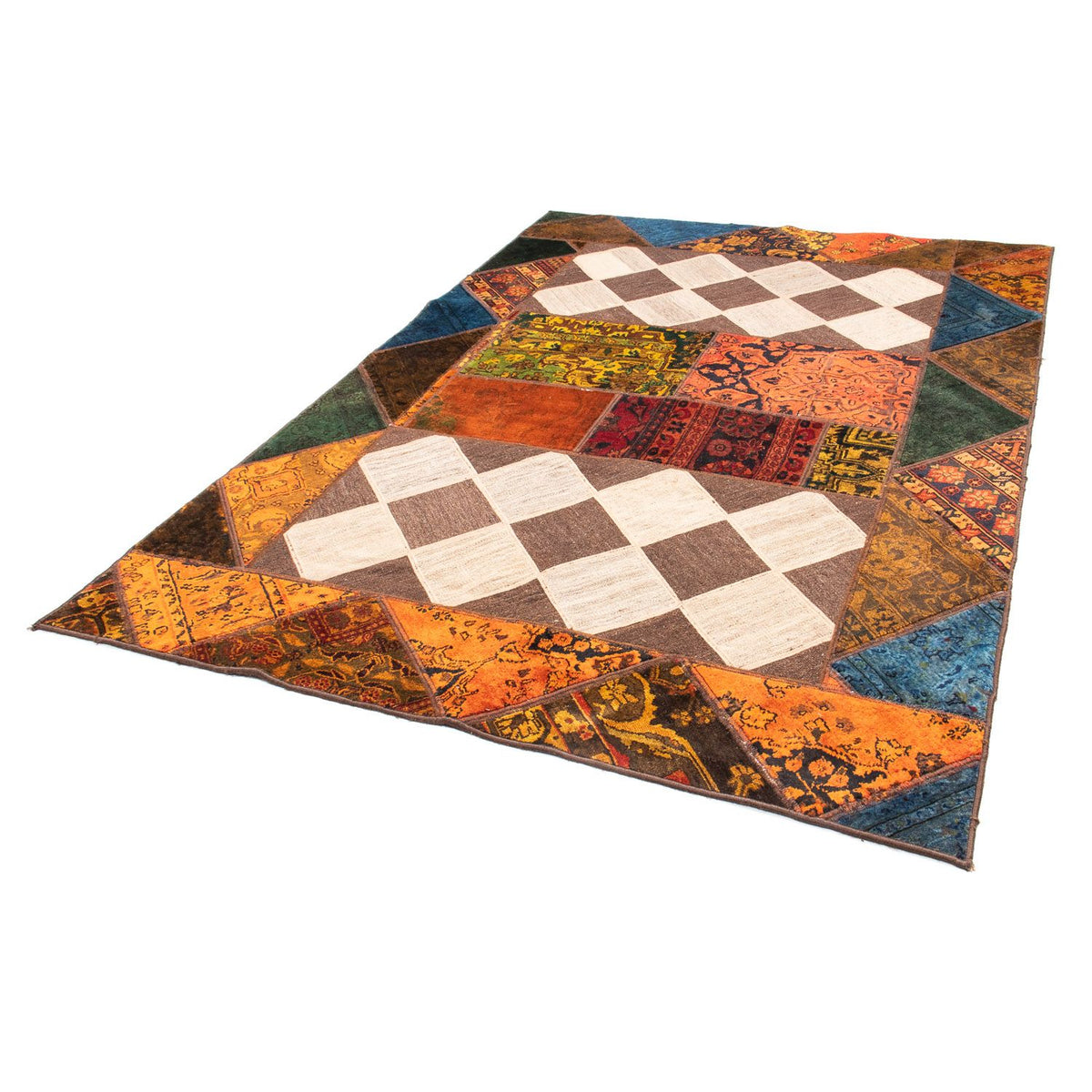 Patchwork Rug - 229 x 163 cm - multicolored