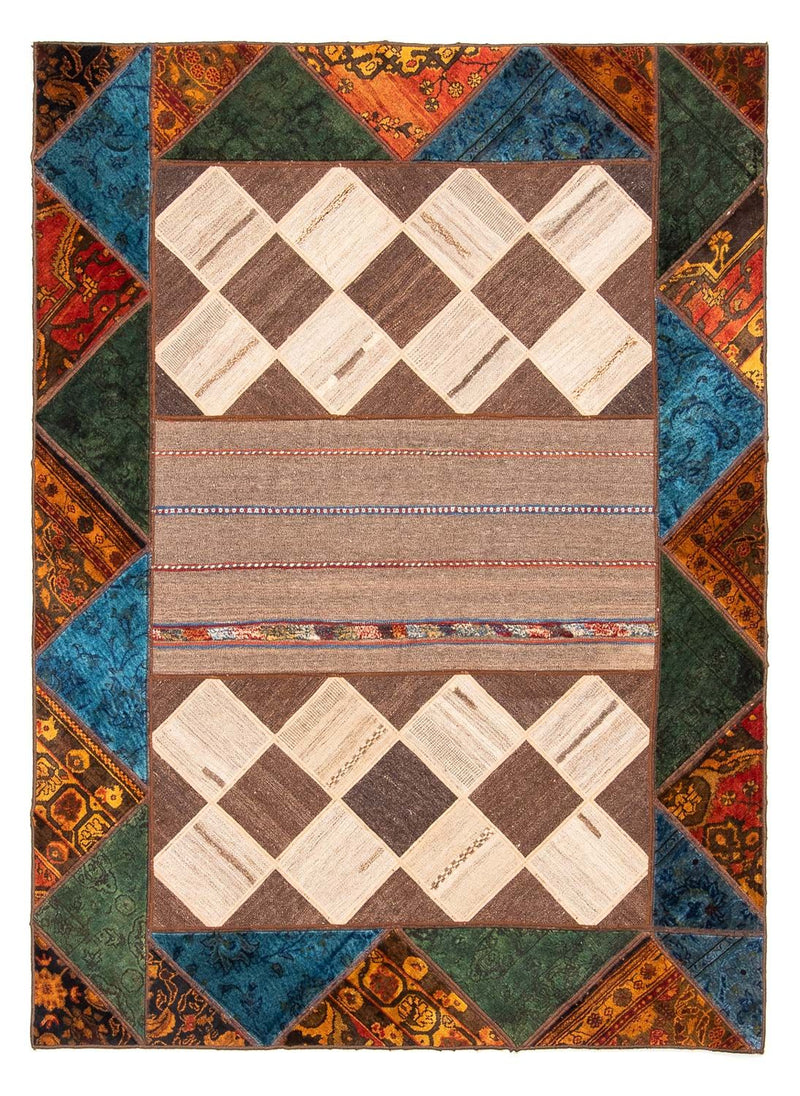 Patchwork Rug - 224 x 164 cm - multicolored