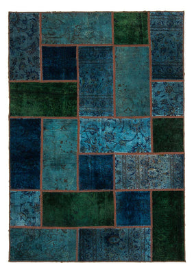 Patchwork Rug - 207 x 143 cm - multicolored