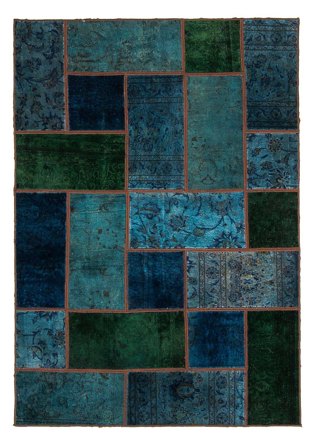 Patchwork Rug - 207 x 143 cm - multicolored